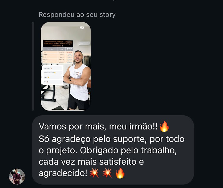 Depoimento de aluno enviado por WhatsApp